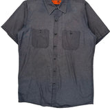 Red Kap Short Sleeve Shirt - Medium Gray Polyester Blend