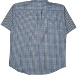Tommy Hilfiger Checked Short Sleeve Shirt - Large Blue Cotton