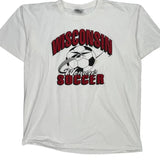 Wisconsin Women'S Soccer Reebok Single Stitch T-Shirt - XL White Cotton