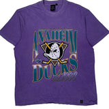 Anaheim Ducks Nhl Graphic T-Shirt - Large Purple Cotton