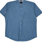 Tommy Hilfiger Short Sleeve Shirt - XL Blue Cotton