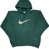 Nike Hoodie - Large Green Cotton
