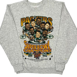 Green Bay Packers Delta Graphic Sweatshirt - Large Gray Cotton Blend