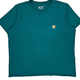 Carhartt T-Shirt - 2XL Green Cotton