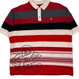 Rocawear Striped Polo Shirt - XL White Cotton