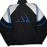 Adidas Striped Track Jacket - Large Blue Polyester