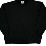 90S Blank Jerzees Sweatshirt - XL Black Cotton Blend
