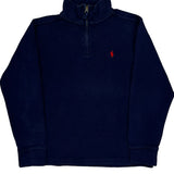 Polo By Ralph Lauren 1/4 Zip - Small Navy Cotton