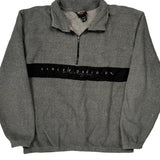 Zylstra Elgin Illinois Harley Davidson Spellout 1/4 Zip - Medium Gray Polyester Blend