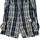 Levis Checked Cargo Shorts - 34W 10L Blue Cotton