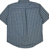 Age 8-10 Ralph Lauren Checked Short Sleeve Shirt - Small Blue Cotton