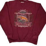 Made In USA 20/20 Hvywt Trout Fly Fishing Sweatshirt - Large Burgundy Cotton