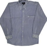 Ralph Lauren Striped Shirt - Large Blue Cotton