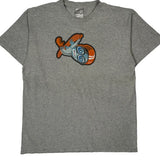 Dreamcast Indoor Nike Cartoon T-Shirt - Large Gray Cotton
