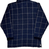Chaps Ralph Lauren Checked Long Sleeve Polo Shirt - Large Navy Cotton