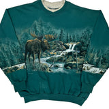 Au Graphic Sweatshirt - Large Green Cotton