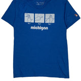 Michigan Unbranded Single Stitch T-Shirt - Medium Blue Cotton Blend