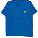 Carhartt T-Shirt - Medium Blue Cotton Blend