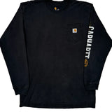 Carhartt Spellout Long Sleeve T-Shirt - Large Black Cotton