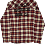 Harley Davidson Checked Flannel Shirt - Large Brown Cotton
