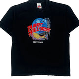 Made In USA Barcelona Planet Hollywood T-Shirt - Large Black Cotton