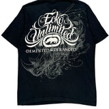 Demented & Deranged Ecko Unltd Graphic T-Shirt - Medium Black Cotton