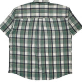 Gant Checked Short Sleeve Shirt - Large Green Cotton Blend