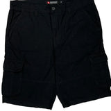 Southpole Cargo Cargo Shorts - 38W 12L Black Cotton