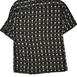 Campia Patterned Shirt - Small Black Cotton