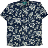 Big Dogs Floral Hawaiian Shirt - Small Blue Cotton Blend