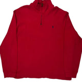 Polo By Ralph Lauren 1/4 Zip - 2XL Red Cotton