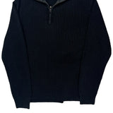 Calvin Klein 1/4 Zip - XL Black Cotton