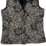 The North Face Vest - Large Black & White Polyester