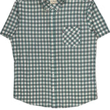 Levis Checked Short Sleeve Shirt - XL Green Cotton