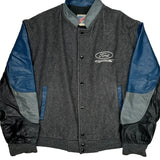 Ford Enforcer Mhl Varsity Jacket - Large Black Wool