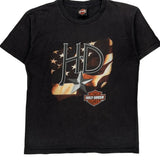 Doc'S Harley-Davidson Shawano County, Wi Harley Davidson Graphic T-Shirt - Medium Black Cotton