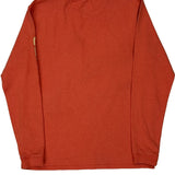 Carhartt Long Sleeve T-Shirt - Small Red Cotton