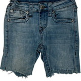 True Religion Denim Shorts - 22W UK 2 Light Wash Denim