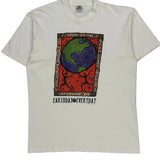 Earth Day Fruit Of The Loom Graphic T-Shirt - Large White Cotton