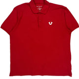 Crafted With Pride True Religion Polo Shirt - 2XL Red Cotton