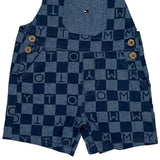 Age 12 Months Tommy Hilfiger Checked Overalls - 3XS Blue Cotton