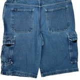 Wrangler Cargo Denim Shorts - 38W 10L Blue Cotton