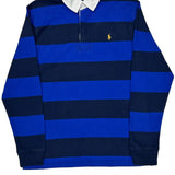 Polo By Ralph Lauren Striped Rugby Shirt - XL Blue Cotton