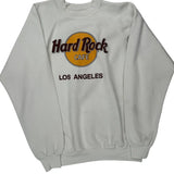 Los Angeles Hard Rock Cafe Graphic Sweatshirt - Medium White Cotton