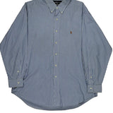 Ralph Lauren Striped Shirt - Large Blue Cotton