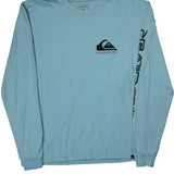 Quiksilver Long Sleeve T-Shirt - Large Blue Cotton