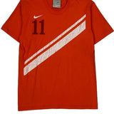 Nike Striped Soccer Jersey - Medium Orange Cotton