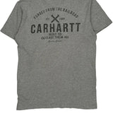 Forged From The Railroad Carhartt Graphic T-Shirt - Small Gray Cotton
