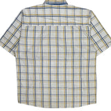 Southpole Checked Short Sleeve Shirt - Medium Blue Cotton