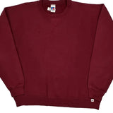 Made In USA Russell Athletic Sweatshirt - XL Burgundy Cotton